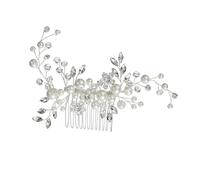 STOBAZA Peigne Latéral Argenté en Alliage pour Mariée, Accessoire Cheveux Élégant, Charme Délicat et Beauté Éclatante Soleil, pour Coiffure Mariage