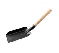 STOBAZA Pelle à Cendres de Cheminée Carrée en Métal Manche en Bois Ergonomique, Outil de Jardinage Compact et Léger, Pelle à Main Multifonction pour Plantation et Déplacement de Terre,