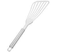 STOBAZA Pelle à Steak en Acier Inoxydable, Longue Poignée, la Cuisine | Finition Soignée, Facile à Nettoyer, pour Restaurant et Maison, Argenté, Adaptée aux Œufs et Poissons Frits