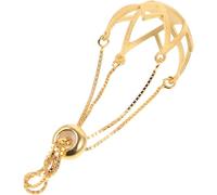 STOBAZA Pendentif Porte-bijoux en Métal Doré Sautoir, Support Vide pour Cristal, Collier Décoratif pour Création Bijoux, Accessoire Mode Femme, Pendentif Rond Ajustable