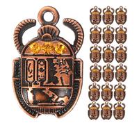 STOBAZA Pendentifs Scarabées Égyptiens Accessoires DIY Polyvalents Lot de 30 Design Ancien et Élégant en Alliage Orange pour Bracelets et Porte-clés