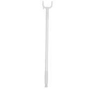 STOBAZA Perche Télescopique Réglable en Aluminium Renforcé, Barre à Linge Grise Courte, Support Extensible pour Vêtements, Rangement Compact, 1 Pièce, pour Dressing et Séchage Intérieur