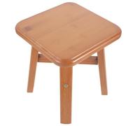 STOBAZA Petit Tabouret en Bois Marron Stable et Robuste Bords Lisses, pour Usage Intérieur Domestique, Design Simple et Moderne