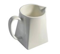 STOBAZA Pichet à Lait Céramique avec Bec Verseur pour Café Thé et Lait Design Minimaliste Blanc Compact et Goutte Pot Porcelaine pour Usage Quotidien