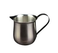 STOBAZA Pichet à Lait Inox Fuite avec Poignée Portable pour Café et Mousse Pot à Lait pour Maison et Restaurant Grand Format Argenté