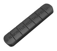 STOBAZA Pilulier Organisateur Portable Noir en Plastique Pp 7 Compartiments Étanches, Boîte de Rangement de Pilules Réutilisable pour Voyage et Usage Quotidien