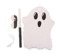 STOBAZA Piñata Halloween Spectre 3d Blanc en Papier Facile à Casser Assembler avec Bâton et Masque pour Yeux, Décoration Festive pour Célébrations D'anniversaire et Vacances