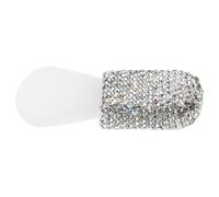 STOBAZA Pinceau Applicateur de Masque Facial en Silicone Mini Manche Strass Argenté Outil Professionnel pour Soin du Visage Lotion et Sérum Contour des Yeux Application Précise et