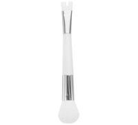 STOBAZA Pinceau de Maquillage Double Embout de U Brosse Estompeuse pour Poudre et Fond de Teint Liquide Manche Blanc Portable Outil Contour et Illuminateur pour Visage Femme Usage