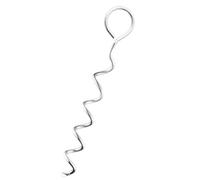 STOBAZA Piquet Forme Spirale Argenté pour Robuste Chien Fer d'attache et en Réutilisable Facile à Fixer Le Sol, pour Randonnée et Camping en Extérieur