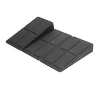 STOBAZA Planche Inclinée pour Étirements du Mollet en Epp 3 Pièces, Tapis de Yoga Antidérapant Noir, pour Échauffement Avant et Après Entraînement