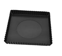 STOBAZA Plaque à Pizza Carrée Antiadhésive Acier avec Fond Amovible Moule Profond pour Pizza Maison et Gâteau Cuisson Uniforme et Distribution Chaleur pour Repas Famille et Petits
