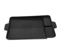 STOBAZA Plaque Barbecue Rectangulaire Légère Antiadhésive pour Camping Extérieur et Cuisine Maison Compatible Réchaud Gaz Portable Cuisson Viande Facile et Compacte