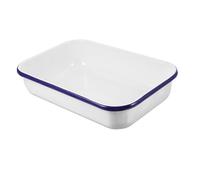 STOBAZA Plaque de Cuisson Émaillée Multifonctionnelle Plat de Rangement Antiadhésif pour Pâtisserie et Aliments Ustensile de Cuisine Chaleur pour Dîners Famille et Desserts