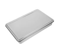 STOBAZA Plaque de Cuisson Inox avec Couvercle Moule Rectangulaire pour Gâteau Plat à Casseroles Multifonction Résistant Aux Rayures Four