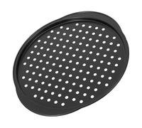 STOBAZA Plaque Pizza Perforée Antiadhésive avec Poignées Plateau Rond Réutilisable pour Four Outil de Pâtisserie Polyvalent pour Cuisson de Pizzas et Gâteaux