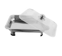 STOBAZA Plateau de Buffet Rectangulaire Acier Inoxydable avec Couvercle Plateau de et Facile à Nettoyer pour Buffet et Réception