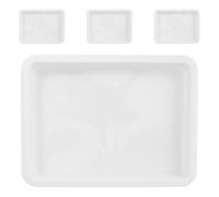 STOBAZA Plateau De Laboratoire Plastique 4 Pièces Blanc | Pp Résistant, Conception Étanche, Usage Chimie Et Enseignement, Format 24.60 X 18.50 X 2.70 cm