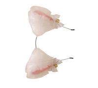 STOBAZA Plush Cat Ear Headband With Bow Adorable Soft Hair Hoop Ornament For Women And Comfortable Cute Animal Ear Hairband For Parties And Cosplay