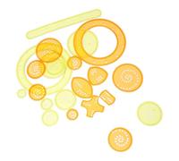 STOBAZA Pochoirs à Dessiner pour Garçon et Filles, 22 Pièces Colorées, Modèles de Courbes et Cercles en Plastique Réutilisable, Règle de Dessin Éducative pour Activités Artistiques