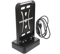 STOBAZA Podomètre à Roulement Support de Téléphone pour Smartphone, Plastique Noir, USB Type, Plus de 8000 Pas/h, Facile à Utiliser, Design Simple