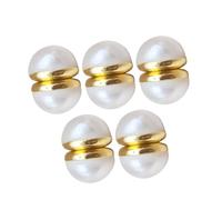 STOBAZA Poids Magnétiques Double Face en Fausses Perles pour Voile de Mariée, Lot de 10 Boutons Décoratifs sans Couture, Accessoires Élégants pour Hijab et Vêtements Délicats, Maintien,