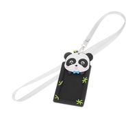 STOBAZA Porte-cartes Souple en Pvc Dragonne Étanche pour Cartes D’identité, Badge Enseignant et Titre de Transport, Étui Transparent Mignon Dessin Animé Panda, Accessoire Pratique
