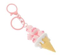 STOBAZA Porte-clés Animal PVC DIY Pendentif Mignon Forme de Glace Décoration Suspendue Créative Cadeau d'Anniversaire pour Copain Accessoire pour Sacs et Clés
