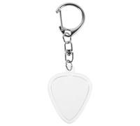 STOBAZA Porte-médiator en Plastique Transparent de Cœur Porte-clés en Métal, Boîte de Rangement pour Médiators de Guitare, Prévention de Perte et Identification Facile, pour Usage