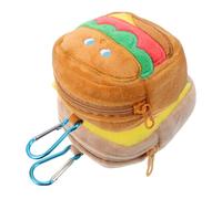 STOBAZA Porte-Monnaie Créatif Multi-Usage en Polyester Fermeture Éclair, Porte-clés Mignon Hamburger et Frites, Accessoire Léger et Facile à Transporter pour Paquet à Main