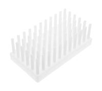 STOBAZA Porte-tubes Essai Plastique Colonnes Blanc Support Éprouvette Stable et Compact Organisateur Laboratoire pour Séchage et Rangement Rack Tube Réutilisable pour Espace Optimisé