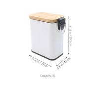 STOBAZA Poubelle à Pédale Rectangulaire avec Couvercle pour Salle de Bain Cuisine et Bureau Poubelle Pratique avec Ouverture Au Pied pour Chambre et Salon