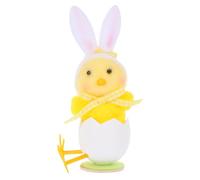 STOBAZA Poussin à Oreilles de Lapin en Peluche, Décoration de Pâques 14 Cm | Coquille Plastique, Usage t Célébrations, Présent pour Garçon et Filles