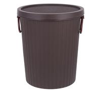 STOBAZA PP Poubelle Ronde 13 L avec Filtre Intégré et Couvercle | Construction Épaissie, Usage Polyvalent, pour Salon Cuisine, Coloris Café, Design Simple et Élégant