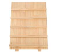 STOBAZA Présentoir à Bijoux Porte-Boucles d'Oreilles Bois Naturel 5 Niveaux Fentes, Organiseur Multi-Usage pour Boutique et Exposition, Porte-Cartes Visite Inclus