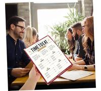 STOBAZA Protège-menu Transparent PVC Pages Couverture Résistante pour Restaurant Hôtel Support pour Carte et Tarif