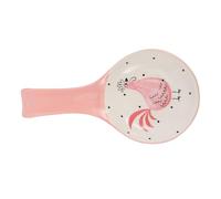 STOBAZA Repose-cuillère Céramique Rose Lisse Porte-ustensiles Cuisine Pratique pour Cuillères et Spatules Surface Facile à Nettoyer Décor Élégant