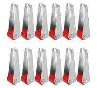 STOBAZA Roulettes de porte robustes de support Lot de 12, roue de guidage de porte 2 cm rouges, anti-affaissement, pour portes de placard et portails de jardin