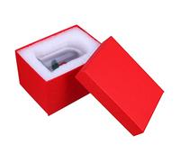 STOBAZA Sculpture Rose Cristal Rouge sous Cloche Verre Figurine Fleur Préservée Cadeau Anniversaire Mariage Décoration