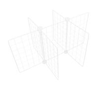 STOBAZA Séparateur D'étagères de Réfrigérateur Construction Robuste Structure Fine à 6 Compartiments Blanc pour Rangement Alimentaire Polyvalent Cuisine à Domicile