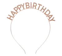 STOBAZA Serrage-Tête d'Anniversaire Strass Couleur Dorée Accessoire de Coiffure Léger et Solide Bandeau Fête pour Femmes et Jeunes Filles