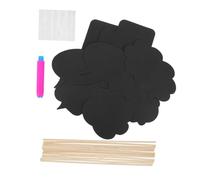 STOBAZA Set de Cartes DIY Noires à Écrire pour Accessoires Photo Mariage Props Ludiques pour Réception avec Craie Cartes Photo Booth pour Messages Personnalisés et Souvenirs