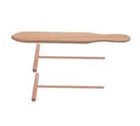 STOBAZA Set de Outils pour Crêpes Spatule et Étaleur Pancake Kit Naturel pour Cuisine Familiale et Professionnelle
