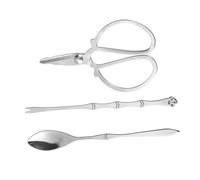 STOBAZA Set Ustensiles Fruits de Mer Acier Inoxydable avec Pinces Fourchette et Ciseaux pour Crabe Homard Huîtres Kit Multifonctionnel pour Maison et Restaurant