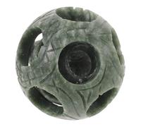 STOBAZA Sphère Feng Shui en Pierre Creuse de 53mm Rotation, Globe Décoratif Élégant pour Bureau et Salon, Artisanat Multicouche pour Décoration Raffinée