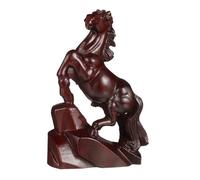 STOBAZA Statue Cheval Sculptée Main Décoration Feng Shui pour Maison Bureau Étagère Figurine Artistique Unique Massif
