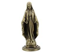STOBAZA Statue de La Vierge en Alliage de Zinc Décoration Artisanale Article Religieux Catholique Décoration de La Maison Ornement de Figurine de