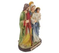 STOBAZA Statue Sainte Famille en Résine Compacte Figurine Religieuse de Sainte Vierge, Saint Joseph et Jésus Ornement de Table Décoratif pour Maison, Salon, Église et Bureau, Décoration