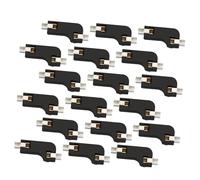 STOBAZA Support de Circuit Imprimé pour Clavier Mécanique Prise Sip Remplaçable à Chaud, 20 Pièces, Abs Solide, Dimensions 6.35mm et 2.9mm, Échange Rapide pour Clavier Noir