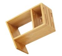 STOBAZA Support de Couteau Multifonction en Bambou Naturel Porte-Couteaux Cuisine Rangement Aéré Design Incliné pour Couteaux et Ciseaux 1 Pièce pour Organiser les Ustensiles Cuisine